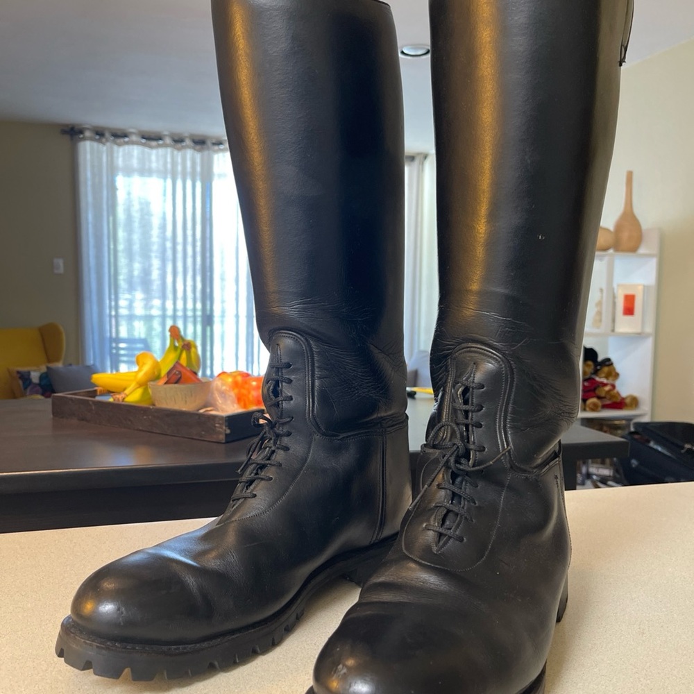 SOLD!! Dehner Patrol Black Leather Boots